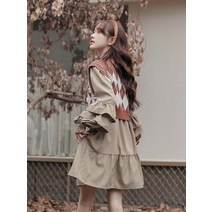 소녀 아일릿 아오이유우 할머니룩 장식 베이비돌 소녀 스즈코 모리룩 그런지 모리걸 원피스