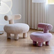 체어팩토리 명품의자 바르셀로나 북유럽 왕홍 램스울 1인 슬립온 소파의자 침실 작은, 13 T라인 화이트 라지
