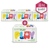 한예지 플레이 기저귀 대형 112매 1박스