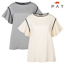 PAT 배색 라인 티셔츠 QF45313