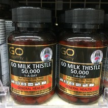 GO Healthy Milk Thistle 50000mg 1-A-Day 고헬씨 밀크씨슬 60캡슐x2팩, 60캡슐, 1개
