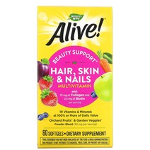 네이처스웨이 Alive! 모발 피부 손발톱 종합비타민 딸기 맛 소프트젤 60정