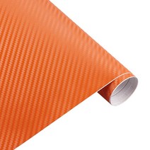 무광 차량용 흡착 래핑지 필름 카본 컬러 본넷 ppf 127cm x 3D 자동차 탄소 섬유 비닐 필름 랩 시트 롤 종, 05 주황색