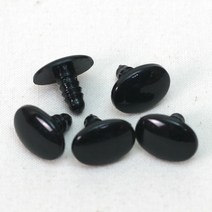 [대량구매] 타원 인형눈(100개) / 타원눈 만들기 재료 부자재, 9mm