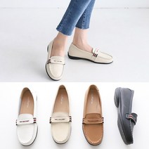 올팜 리얼가죽 천연소가죽 여성로퍼 발편한 여성단화 2cm 빅사이즈 4컬러