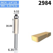 트리머비트 트리머날 세트 H 1 개 4 2 생크 플러시 트림 라우터 비트 나무 베어링 트리밍 커터 목공 도구 엔드 밀 밀링, 05 2984