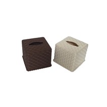 냅킨함 티슈케이스 1p 라탄 목향 휴지 통 곽 식당 가게 업소 가정 용, (신한라탄 아이보리), 1개
