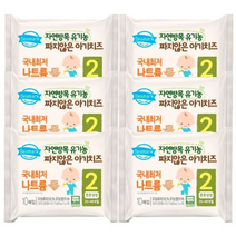 덴마크 자연방목 유기농 짜지않은 아기치즈 2단계, 170g, 6개