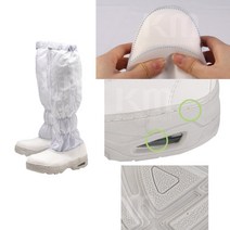 발보호 토캡 에어쿠션 크린 안전 방진화부츠 발편한 피로감소 크린룸실내화 통기성, WHITE, 1개