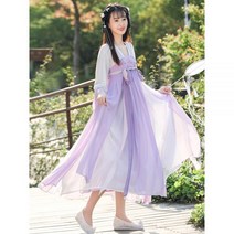 철릭 원피스 쉬폰 A라인 여름 개량한복 패턴 봄 레이스 생활한복 배색 랩스커트
