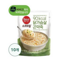 CJ제일제당 CJ 햇반 소프트밀 닭가슴살 곤약죽 180g 10팩, 1개