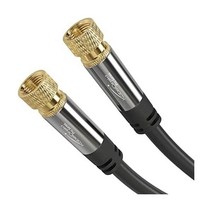 CableDirect – SAT 케이블 동축 위성 케이블 다층 차폐 및 파손 방지 금속 F 커넥터가 있는 TV 50피트(HDTV 라디오 DVB-T DVB-C DVB-S, 50 feet