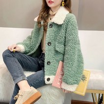 여성 겨울 뽀글이 카라 재킷 하늘비즈 C13 C815Z463