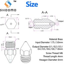 3D프린터부품 Anet A8 Makerbot MK8 Creality CR-10 S4 S5 Ender 3 3Pro 5 청소 도구 키트 용 압출기 황동, 10 175-1.0mm_03 10Pcs