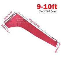 보트커버 메인 붐 커버 보트 210D 8-13Ft 용 방수 자외선 차단 레드, 02 9-10ft