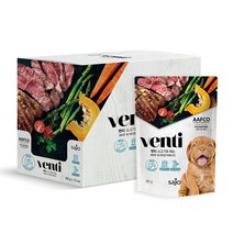 벤티 파우치 강아지 습식 간식 80g, 48개, 소고기 + 채소 혼합맛