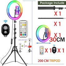 링라이트 selfie ring light rgb led ringlight selfie, 200cm30cmrgb