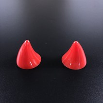 자전거 핼맷 미니뿔 오토바이 헬맷 뿔 전동킥보드 큐방 하이바 악마뿔 스티커 악세서리 장식 드레드락 씽씽카 스케이트보드 모자 레드