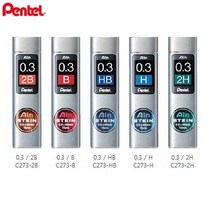 펜텔 아인슈타인 샤프심 0.3mm 15본입, HB