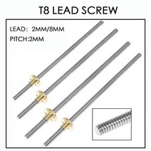 3D프린터 부품 소모품 T8 리드 스크류 OD 8mm 피치 2mm 리드 2mm 8mm, Lead 8MM_250mm, 상세 설명 참조9, 상세 설명 참조9