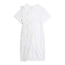 SIMONE ROCHA 시몬로샤 레이스 러치드 원피스 화이트 TS3320491