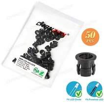 피규어 전시 아크릴 케이스 상자 전시함 3mm 5mm 8mm 10mm LED 홀더 소켓 클립 베젤 발광 다이오드 램프베, 05 50pcs 5mm Plastic B