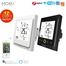 스마트 온도 제어 시스템 smart wifi thermostat temperature controller water electric warm floor heating water, 하얀, bht-002-gclz(지그비)