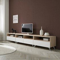 [플레인홈] 모빌 네추럴 거실장 세트 2800, 색상:오크그레이