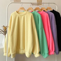 키메라제이 베이비 컬러 오버핏 양털 맨투맨 5color