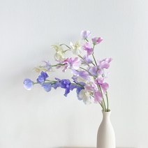 제이빌라 스위트피 조화 3color 고급 실크 플라워 인테리어 장식, 화이트