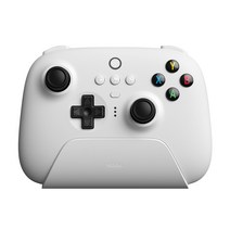 8BitDo 얼티메이트 무선 2.4G 게임 컨트롤러얼티 /메이트 블루투스 컨트롤러 /충전 도크 포함/ 스위치 윈도우 PC 용/무료배송, 2.4G버전-화이트