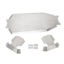 스테인레스 스틸 섀시 아머 기어 박스 프로텍터 스키드 플레이트 1/8 Traxxas 슬레지 RC 자동차 업그레이, 한개옵션0