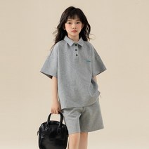 핑크비 코스트오버핏세트 주니어 초등 여아 오버핏 반팔 상하세트 13~19호