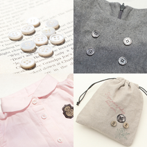 소잉데일리] 반콩 자개 진주 단추 모음 블라우스 원피스 의류 소품 다양한 디자인 여밈 장식 수선, 밀크 72547, 4. 자개단추