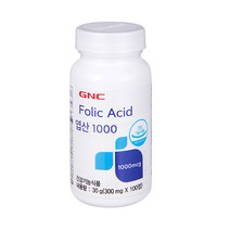 GNC 엽산 1000 300mg X 100정, 상세 설명 참조, 상세 설명 참조