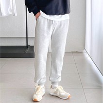 코튼 데일리 특양면 기모 스웻 트레이닝 남자 밴딩 조거팬츠