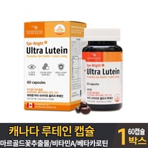 캐나다 루테인 베타카로틴 캡슐 눈건강 눈영양제 비타민 A E 아연 뉴테인 누태인 로태인 마리골드 꽃 추출물 6중 기능성 건강기능식품 남성 여성 직장인 청소년 주부 직장인 학생, 1개, 60캡슐