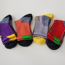 Top foot 탑풋 여름용 등산 트레킹 양말 여성용2족묶음, 보라+노랑