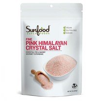 Sunfood Superfoods 선푸드 핑크히말라야 크리스탈 소금 454G