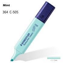마카롱유성색연필 1pcs STAEDTLER 파스텔 컬러 형광펜 1-5mm 라인 빈티지 마커 라이너 하이라이트 종이 팩스 드로잉 사무실 학교 A6112, [06] Mint