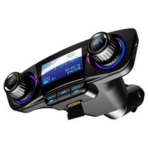 블루투스 5.0 무선 FM 송신기 모듈레이터 핸즈프리 자동차 키트 전원 켜기 2.1A 빠른 충전 TF USB 음악 AUX 오디오 MP3 플레이어, BT-06