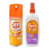 오프 에어로졸 150ml + 미스트 키즈 177ml 세트 가족 모기기피제, 1세트, 327ml