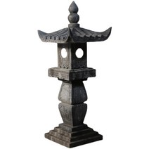 석등 돌기둥 절 등불 조형물 정원설계 정원 장식물, 플러그인 램프 또는 태양광램프  80cm 3호