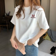 화이트 반팔 티셔츠