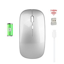 무료배송1600 인치 당 점 무선 마우스 2.4Ghz 클래식 충전식 컴퓨터 노트북 PC 오피스 노트북을위한 초박형, 05 은, 한개옵션1
