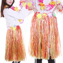 훌라스커트 인디언치마 하와이치마 장기자랑 응원 혼합, 단품