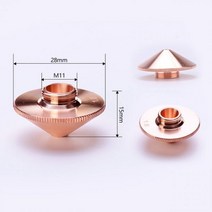 알루미늄 용접봉 Condello D28-A 이중 단일 레이어 섬유 절단 노즐 Precitec HANS WSX CNC 레이저 용접 커터 기계 헤드 홀더, 1.0mm, D28-A-S