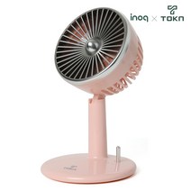 TOKN 토큰 충전식 탁상용 레트로 선풍기 TN-F 핑크, 색상, 네오민트