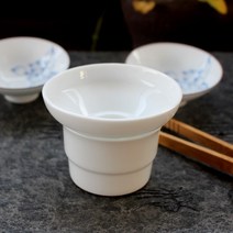 Ogfaour차거름망 제수용향로 가정용 차필터 스트레이너 돼지기름 필터망 화이트도자기 차여과기 향로, 옵션1