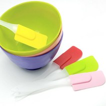 강군샵 [강군샵] 칼라 믹싱볼 12cm 세트(랜덤)_실리콘 스파츌라 포함, 단품없음